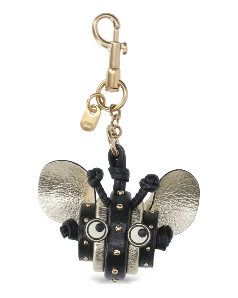 Anya Hindmarch Schlüsselanhänger mit Biene - Schwarz Schwarz