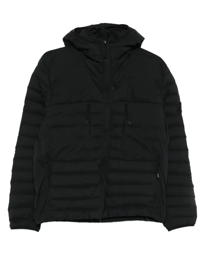 Stone Island Gesteppte 4100020 Kapuzenjacke - Schwarz Schwarz