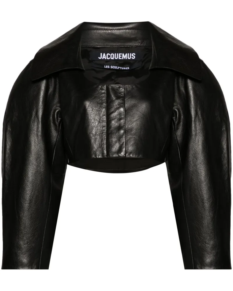 Jacquemus La Veste Obra Cuir Lederjacke - Schwarz Schwarz