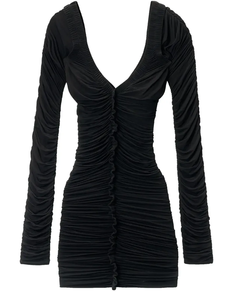 Alexander Wang Minikleid mit Raffungen - Schwarz Schwarz