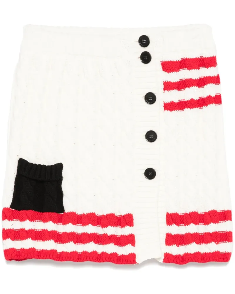 MSGM Minirock mit Zopfmuster - Nude Nude