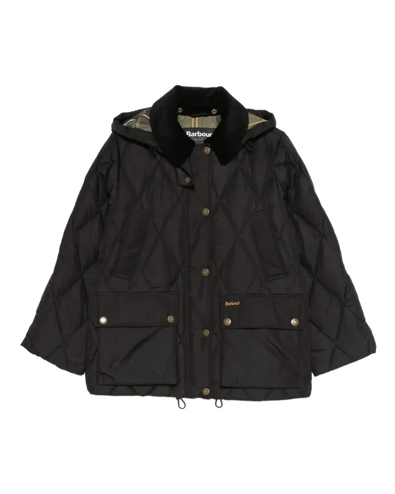 Barbour Gesteppte Yasmin Kapuzenjacke - Schwarz Schwarz