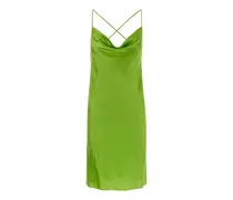 Minikleid aus Satin - Grün