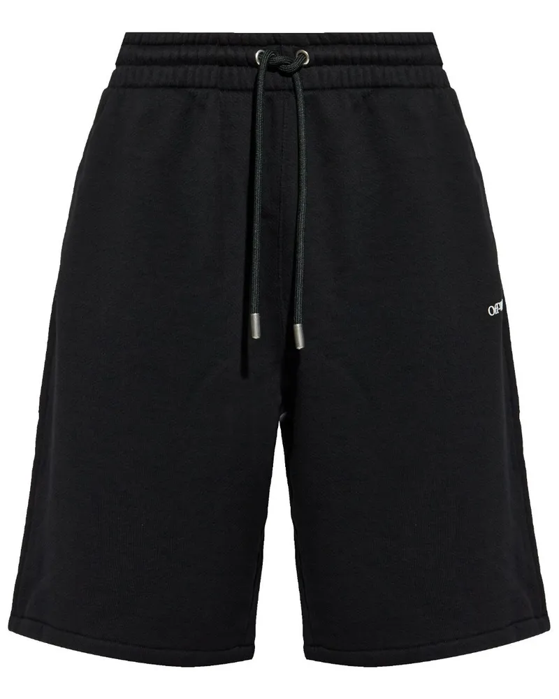 OFF-WHITE Joggingshorts mit Logo-Print - Schwarz Schwarz