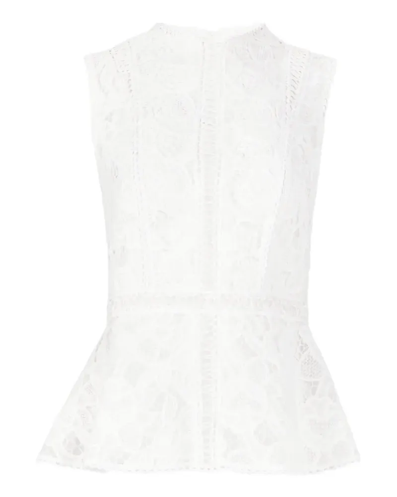COSTARELLOS Niva Top aus Guipure-Spitze - Weiß Weiß