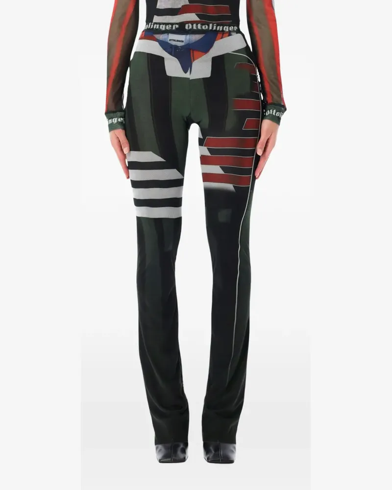 OTTOLINGER Sporty Polo graphic-print logo-waistband trousers - Schwarz Schwarz