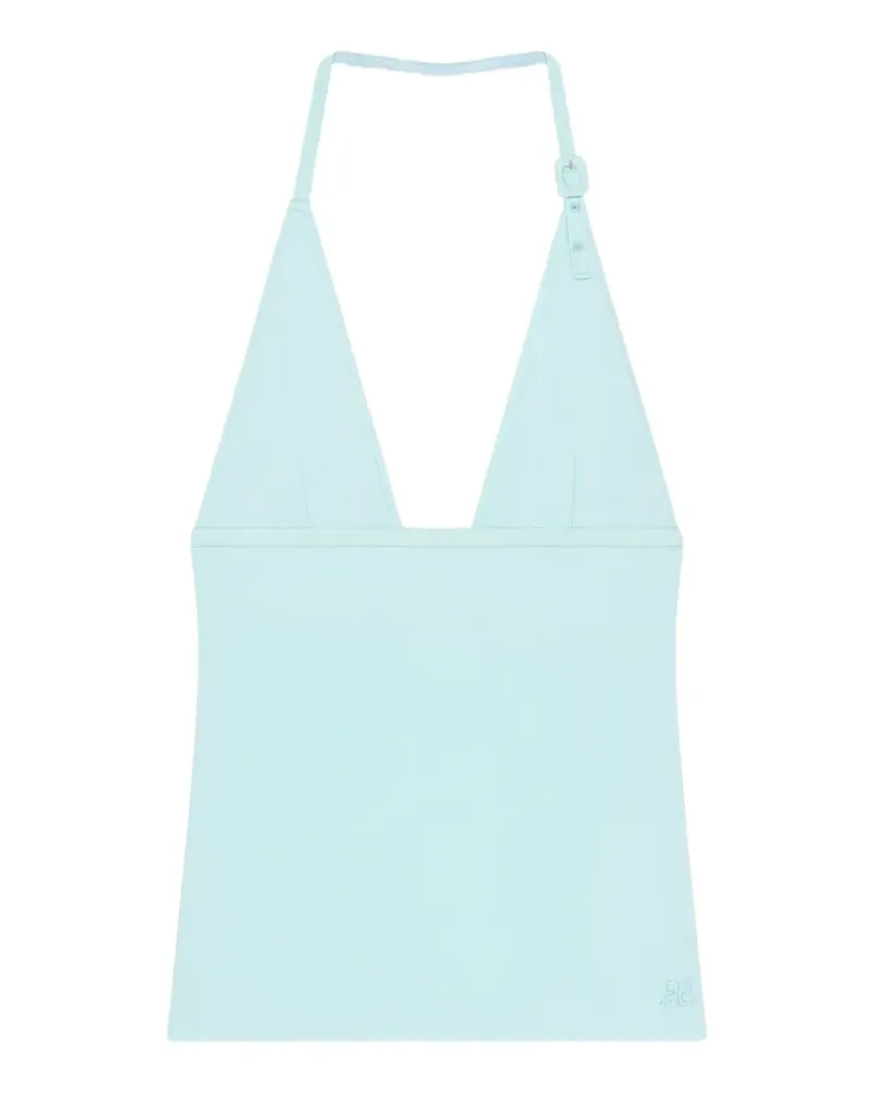 Courrèges Tanktop mit Neckholder - Blau Blau