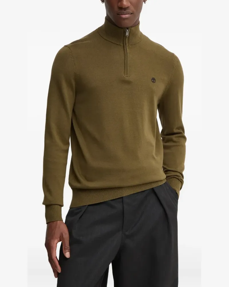 Timberland quater-zip logo sweater - Grün Grün