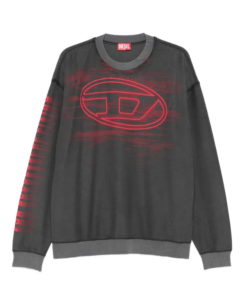 Diesel S-Boxt-T1 Sweatshirt mit Logo - Grau Grau