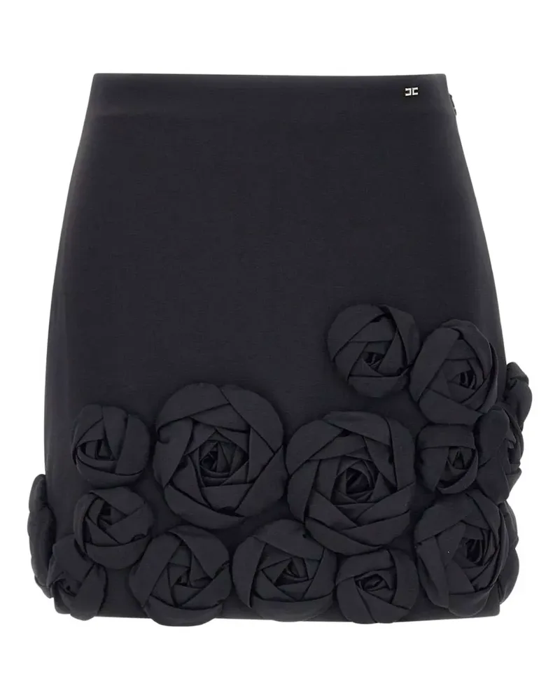 Elisabetta Franchi Minirock aus Krepp - Schwarz Schwarz