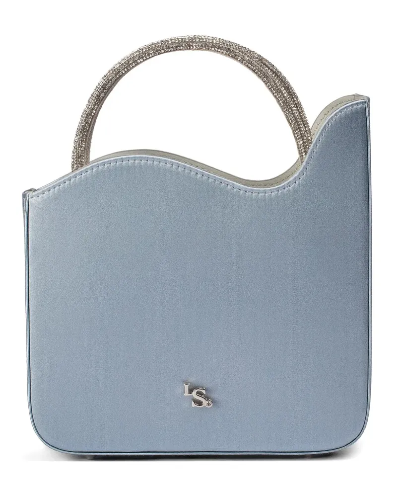 Le Silla mini Ivy crystal-embellished wave-edge bag - Blau Blau