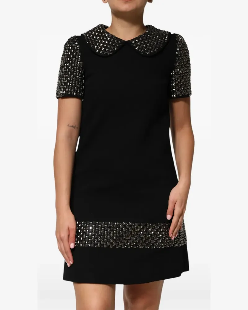 Dolce & Gabbana Minikleid mit Kristallen - Schwarz Schwarz