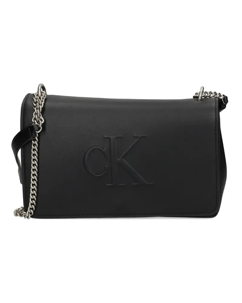 Calvin Klein Umhängetasche mit Prägung - Schwarz Schwarz