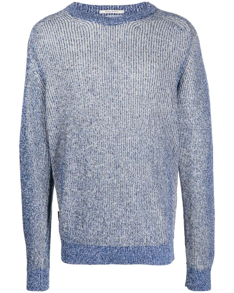 Woolrich Melierter Strickpullover - Blau Blau