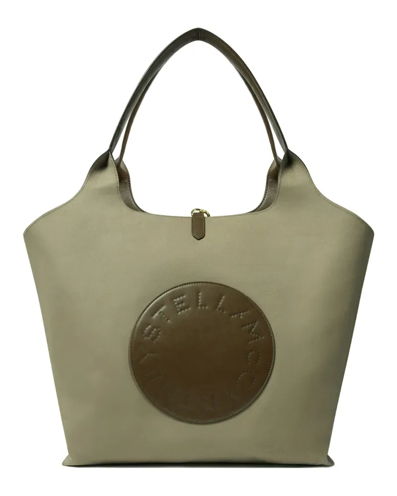 Stella McCartney Shopper mit Logo-Patch - Grün Grün