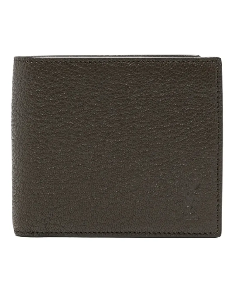 Saint Laurent Portemonnaie aus Grain-de-Poudre - Braun Braun
