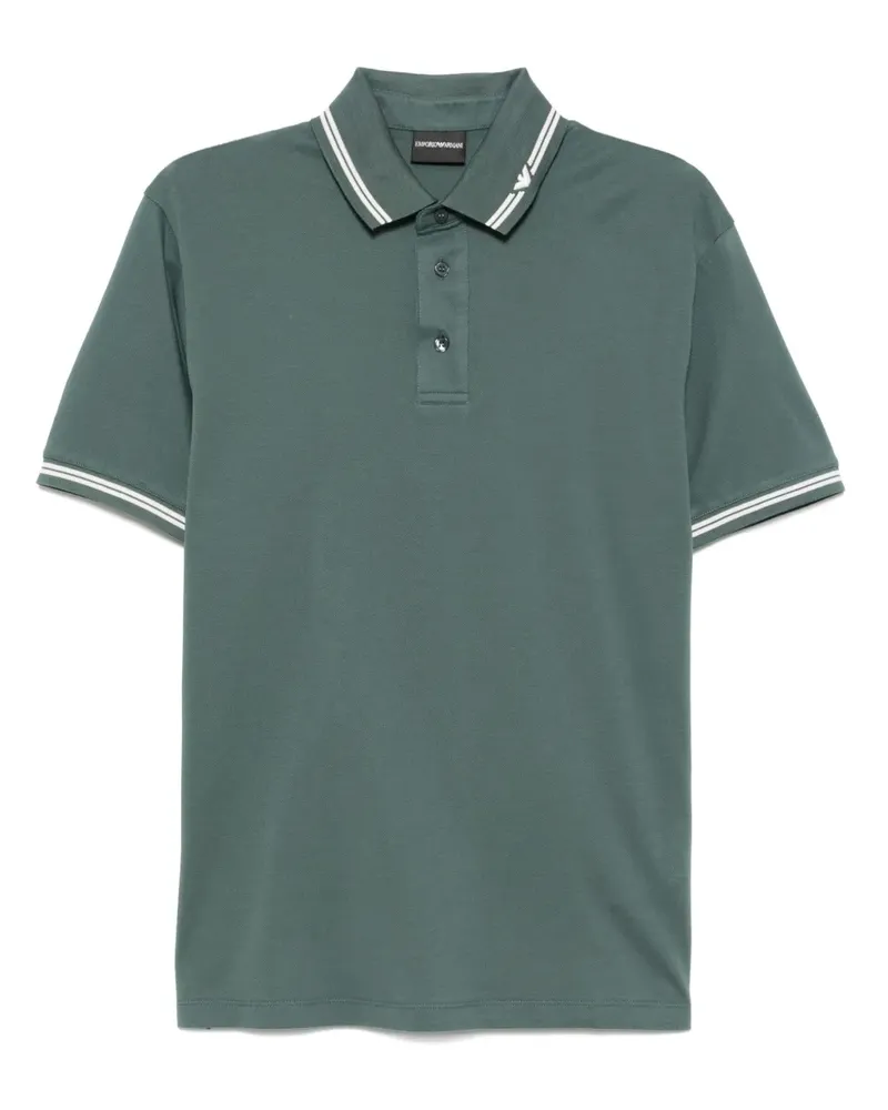 Emporio Armani Poloshirt aus Piqué - Grün Grün