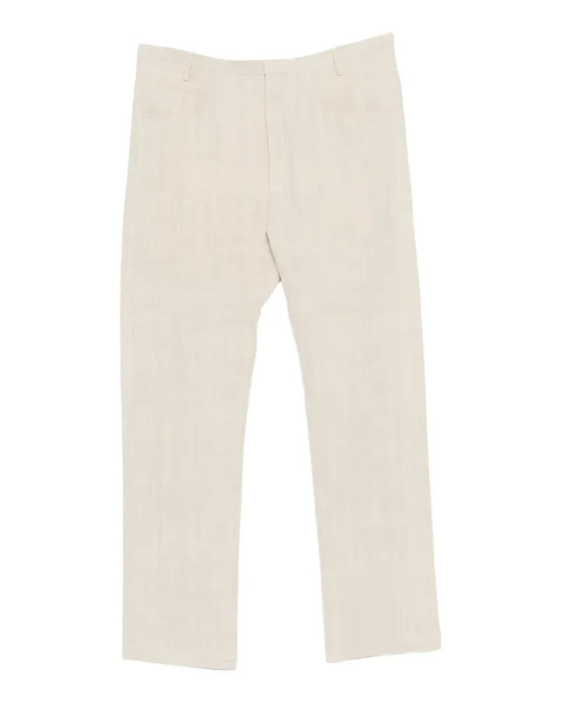 Label Under Construction linen chino trousers - Nude Nude