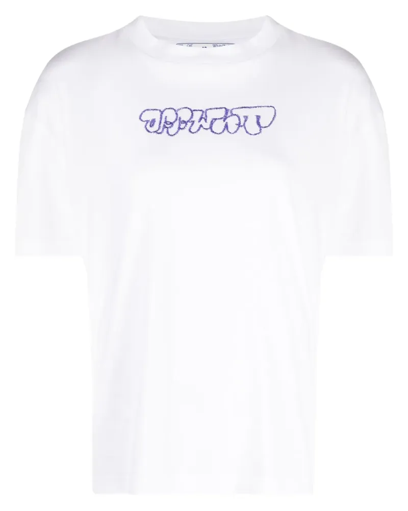 OFF-WHITE T-Shirt mit Sketch Arrow-Stickerei - Weiß Weiß