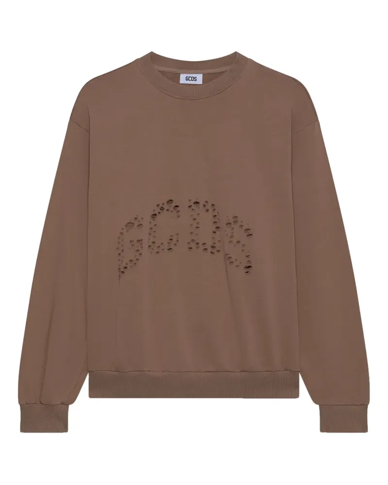 GCDS Sweatshirt in Distressed-Optik - Nude Nude