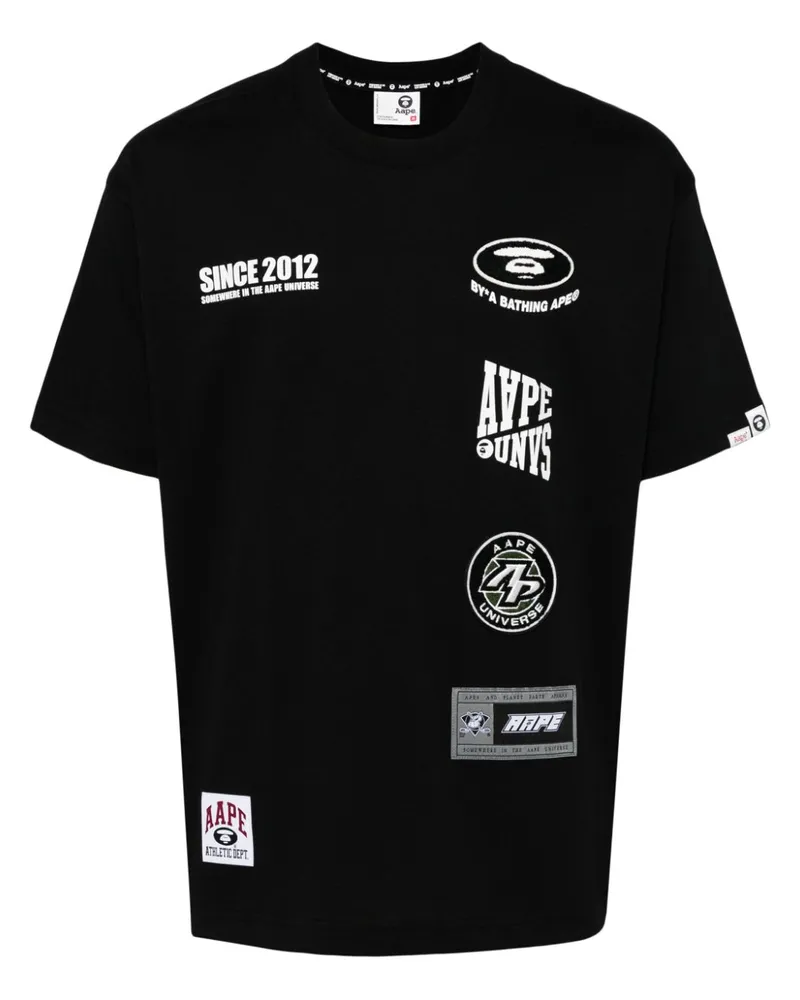 BAPE T-Shirt mit Logo-Print - Schwarz Schwarz
