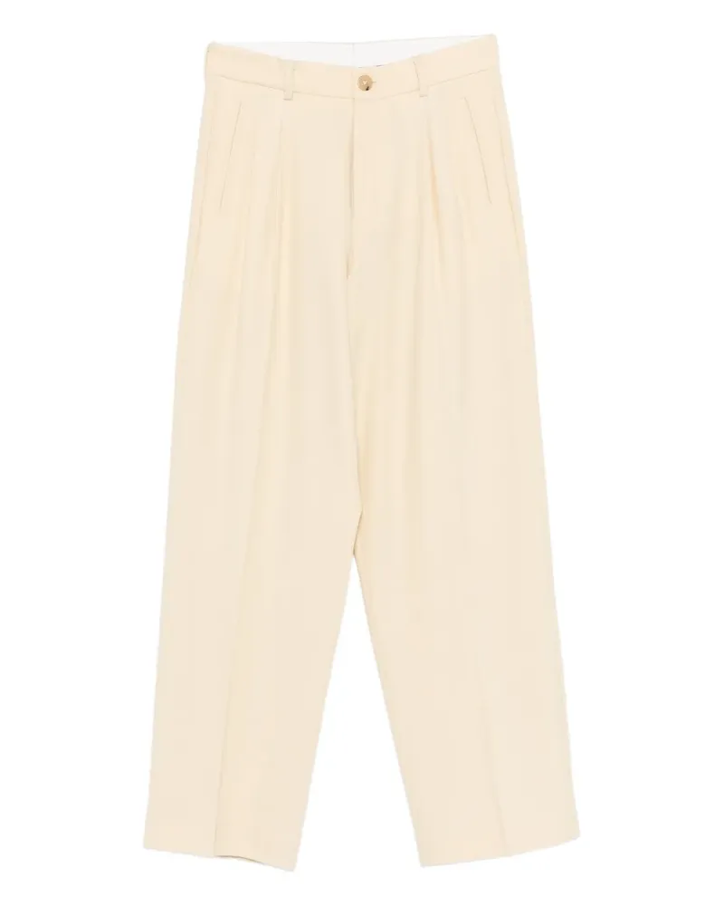 SOLOTRE Hose mit Bundfalten - Gelb Gelb