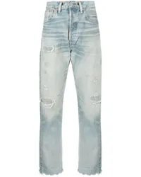 Ralph Lauren Boyfriend-Jeans im Distressed-Look Blau