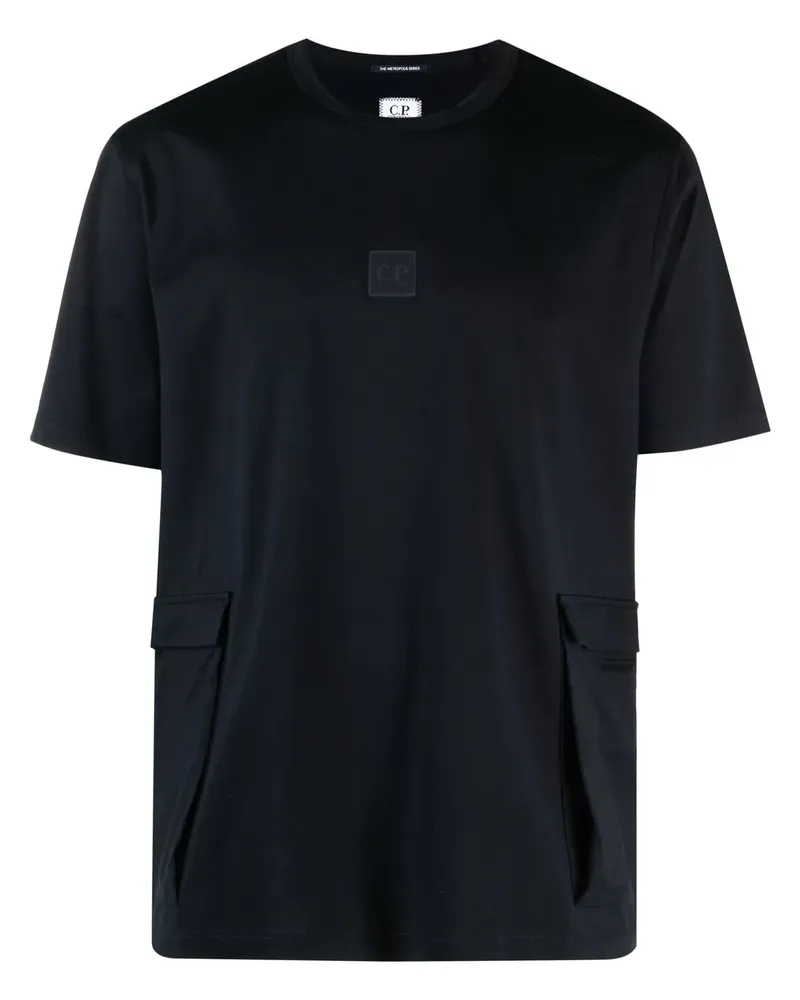 C.P. Company T-Shirt mit Logo-Tasche - Blau Blau