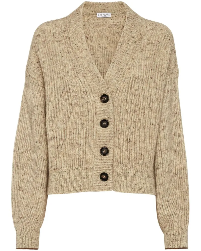 Brunello Cucinelli Melierter Cardigan - Nude Nude