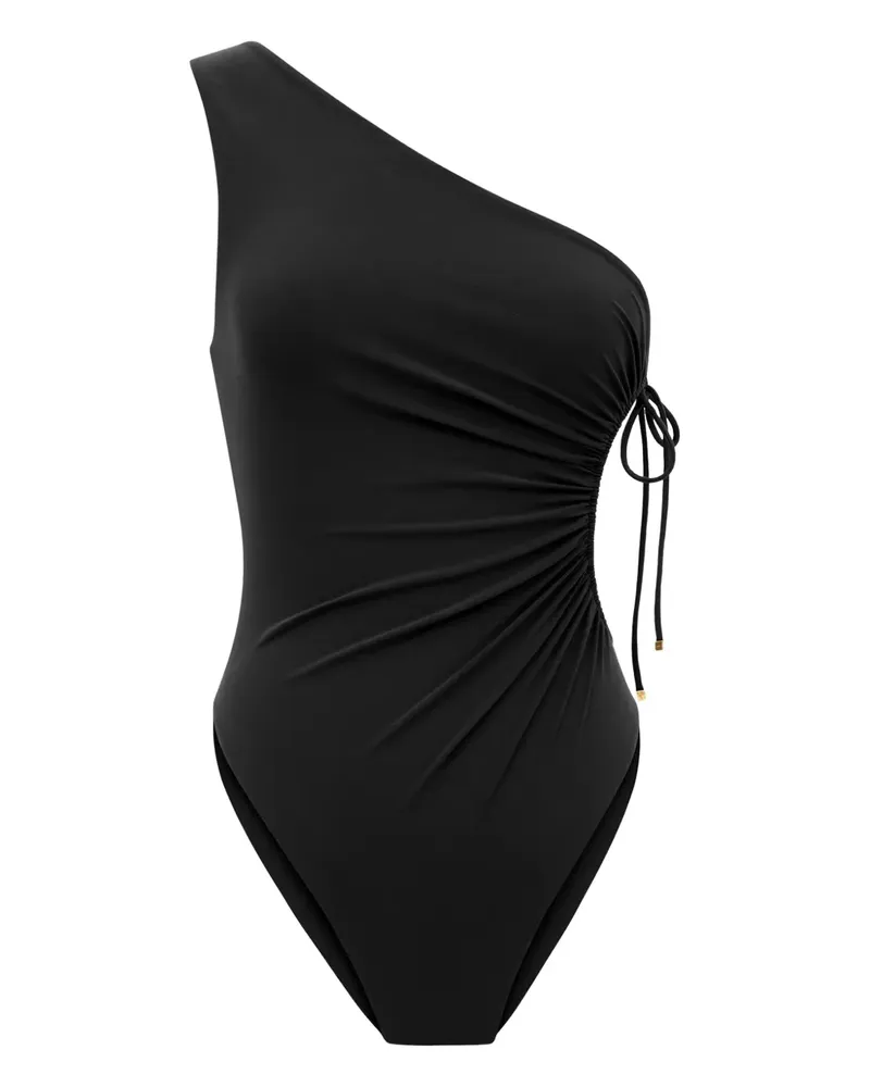 Saint Laurent Asymmetrischer Badeanzug - Schwarz Schwarz