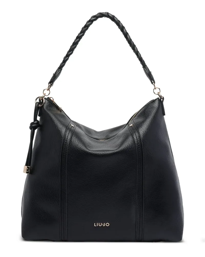 Liu Jo Schultertasche mit Flechtriemen - Schwarz Schwarz