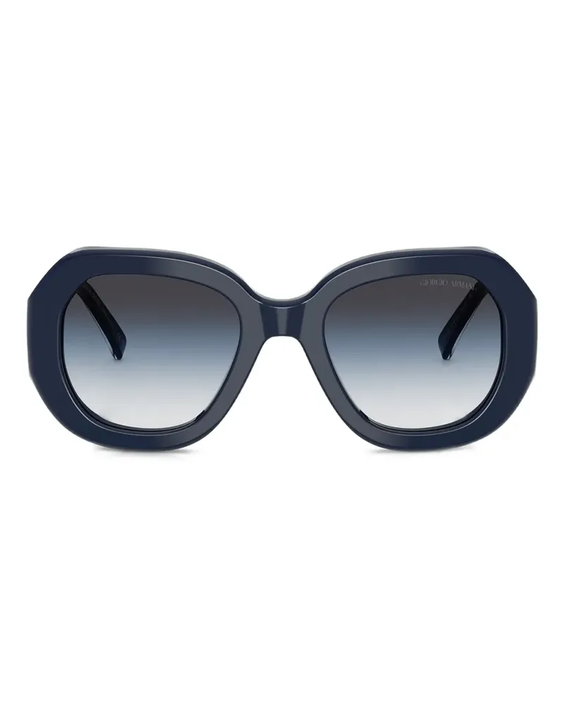 Giorgio Armani geometric-frame sunglasses - Blau Blau