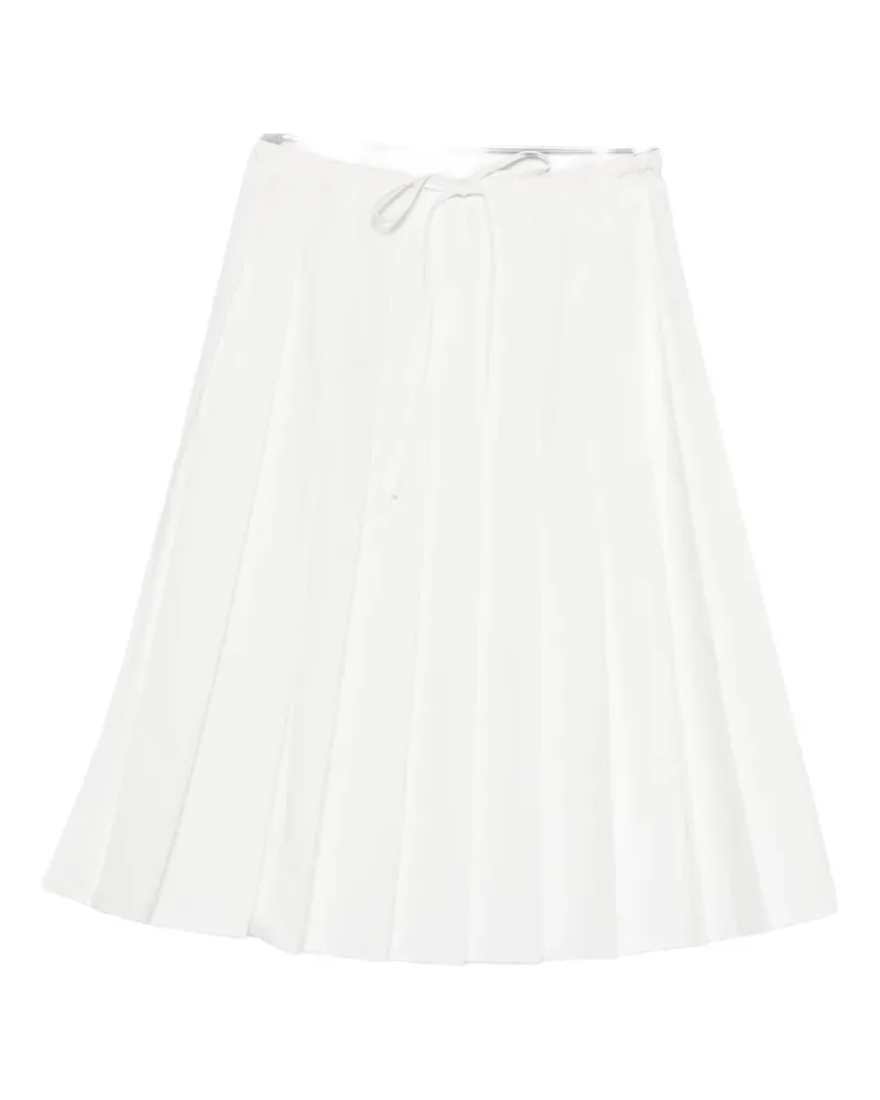 Prada pleated drawstring skirt - Weiß Weiß