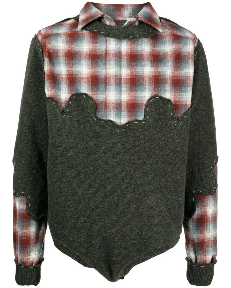 Maison Margiela x Pendleton Pullover mit Passe - Grün Grün