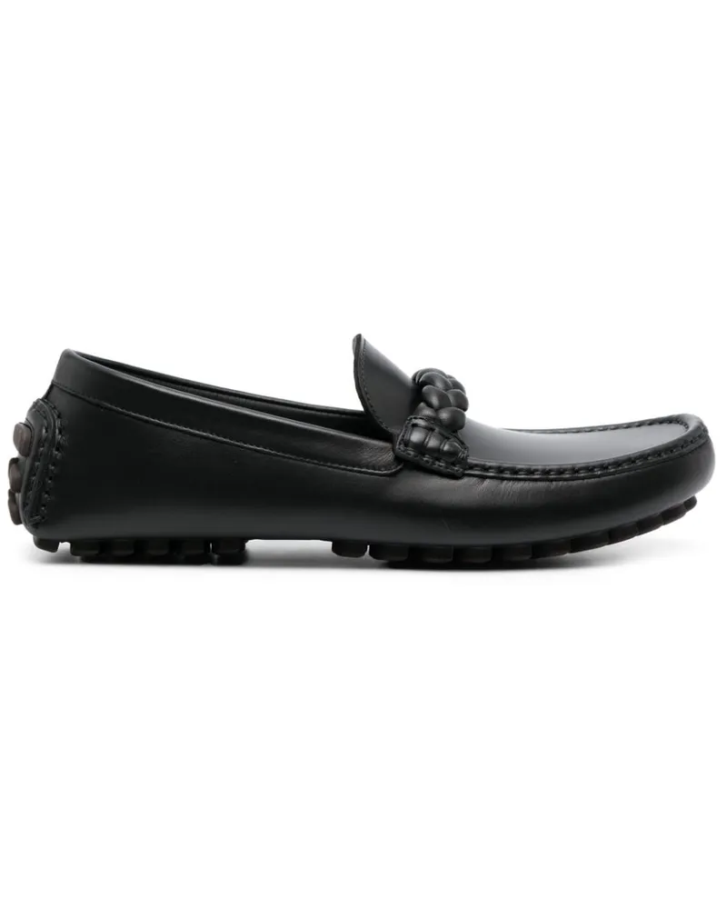 Gianvito Rossi Massimo Loafer mit Flechtdetail Schwarz