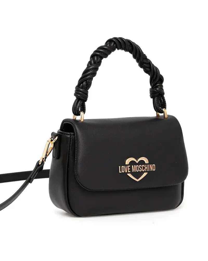Moschino Mini Umhängetasche mit Henkel - Schwarz Schwarz