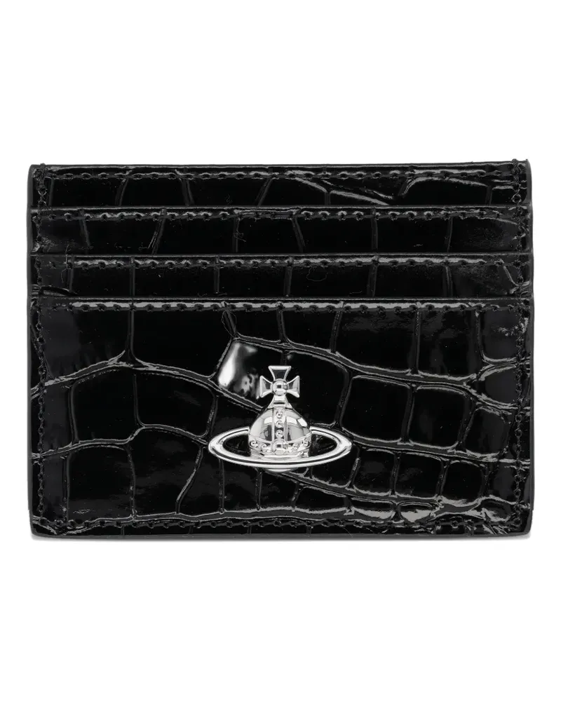 Vivienne Westwood crocodile-effect Orb wallet - Schwarz Schwarz