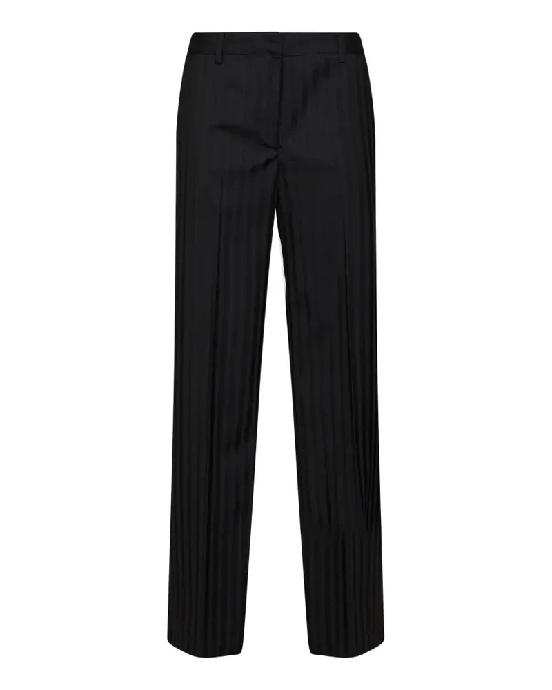 PT TORINO pleated straight-leg tailored trousers - Schwarz Schwarz