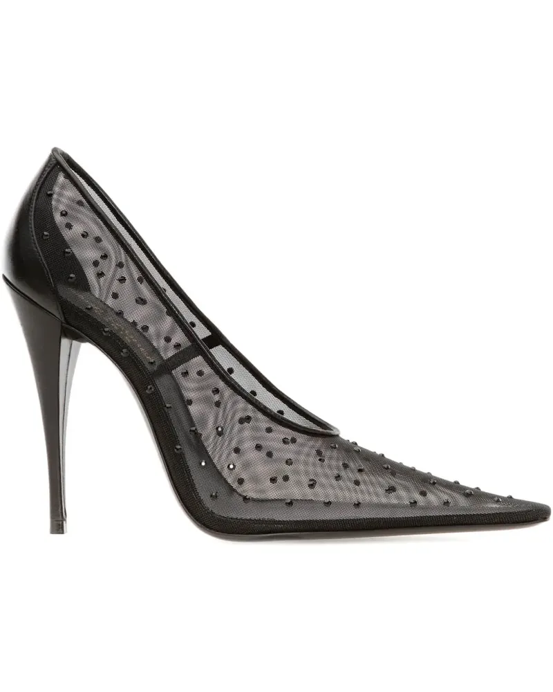 Saint Laurent Anja Pumps mit Strass 115mm - Schwarz Schwarz