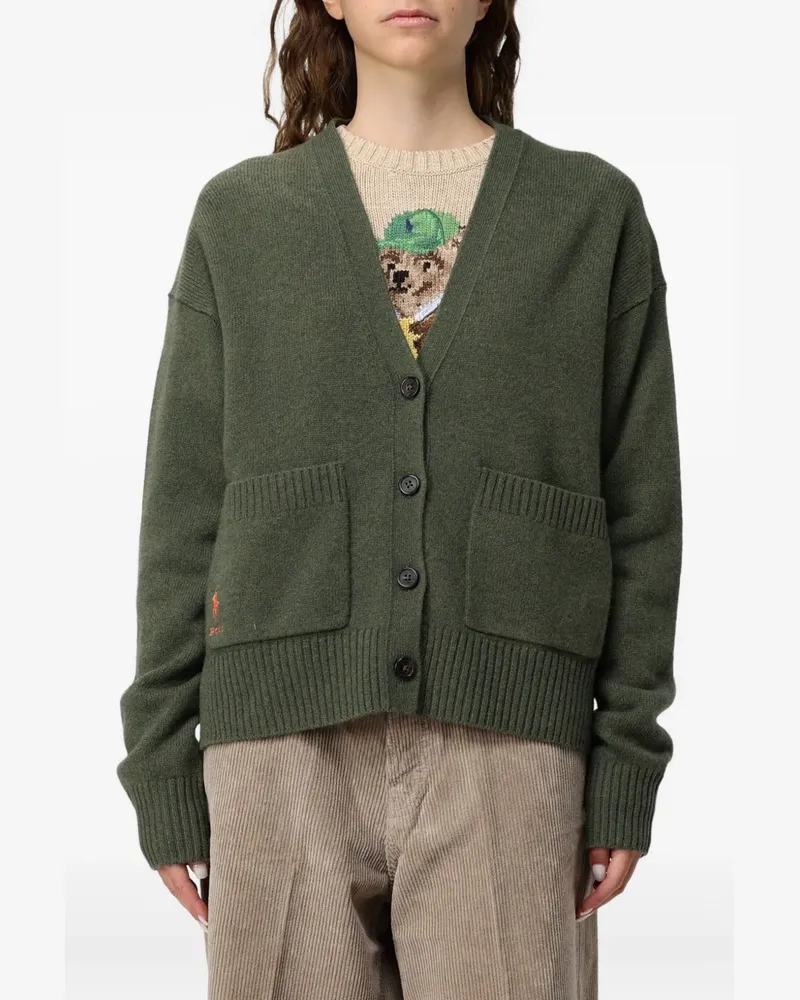 Ralph Lauren Cardigan mit aufgesetzter Tasche - Grün Grün