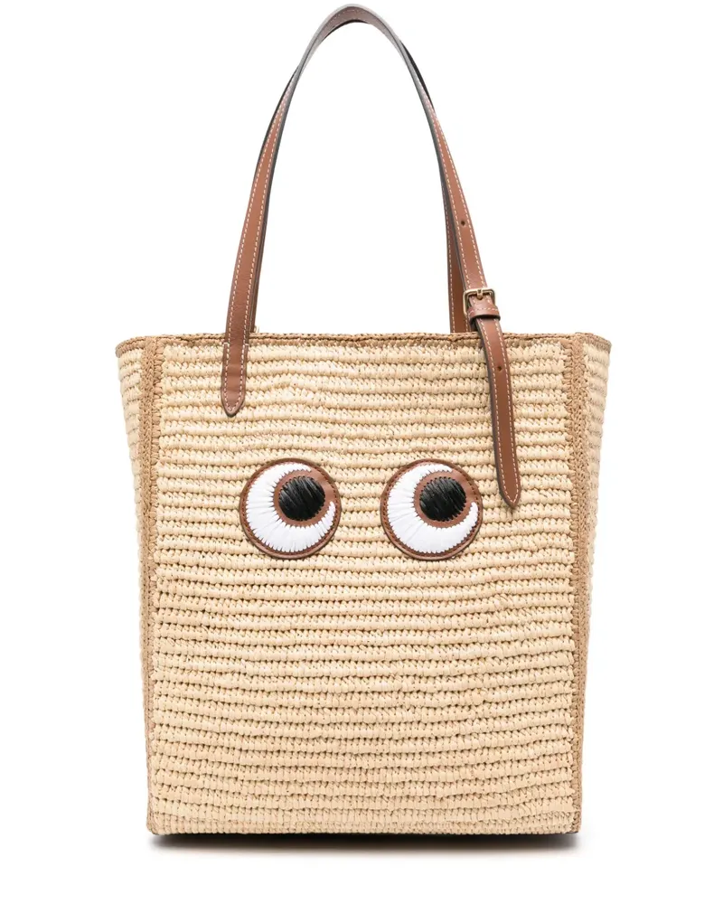 Anya Hindmarch Eyes Basttasche - Nude Nude