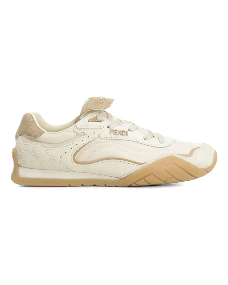 Fendi Wave Pulse suede sneakers - Nude Nude