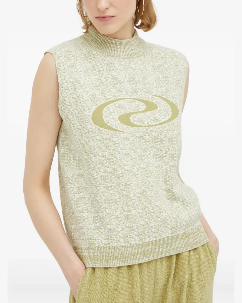 Résumé Strickoberteil mit Logo - Grün Grün