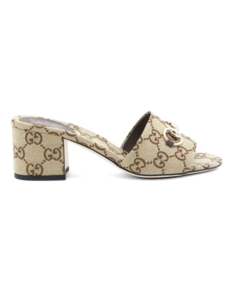 Gucci logo-patterned sandals - Nude Nude