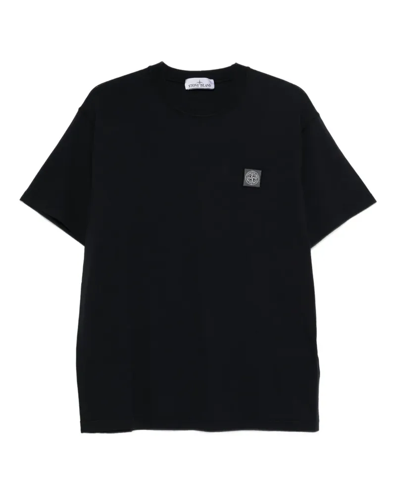 Stone Island logo-patch T-shirt - Blau Blau