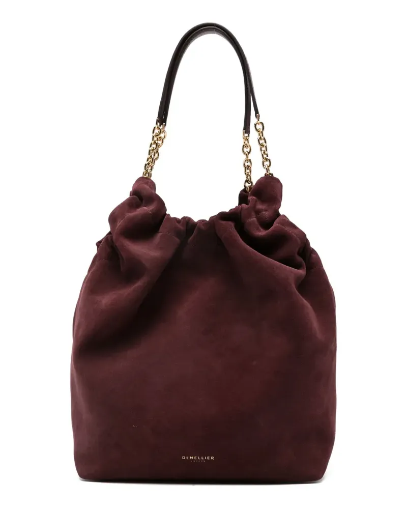 DeMELLIER Miami Schultertasche aus Wildleder - Rot Rot