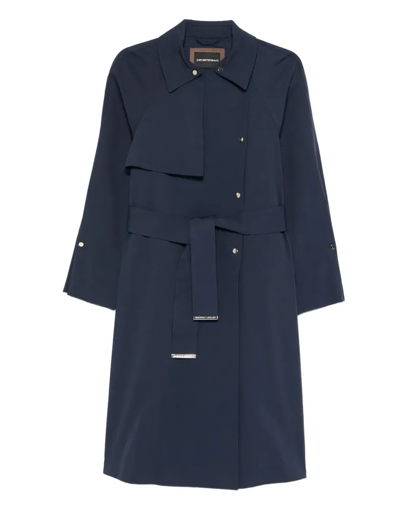 Emporio Armani belted coat - Blau Blau