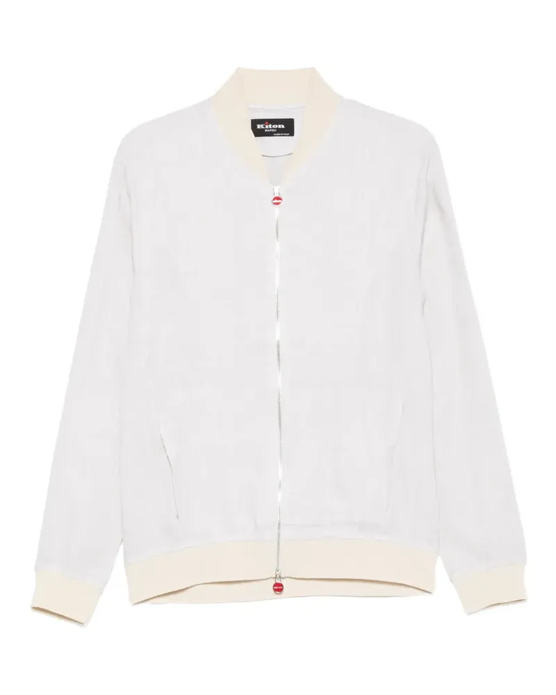 Kiton zip-up bomber jacket - Nude Nude