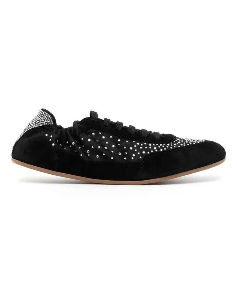 René Caovilla Florence Sneakers mit Kristallen - Schwarz Schwarz