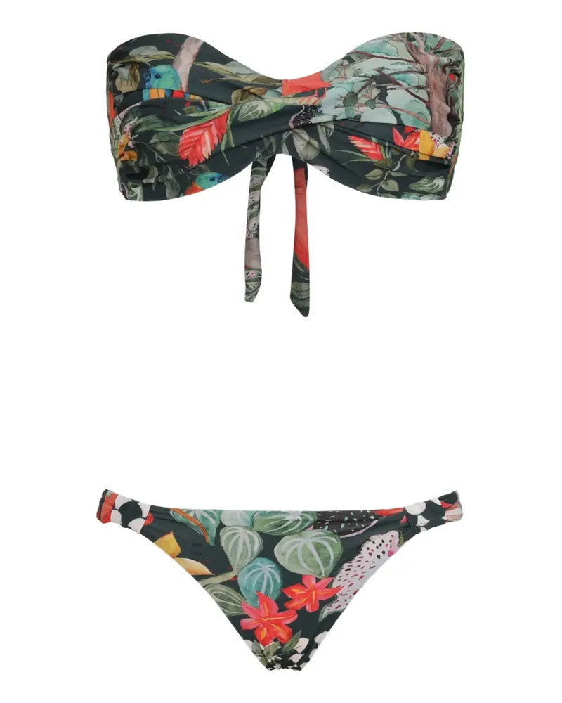 Amir Slama Bandeau-Bikini - Grün Grün